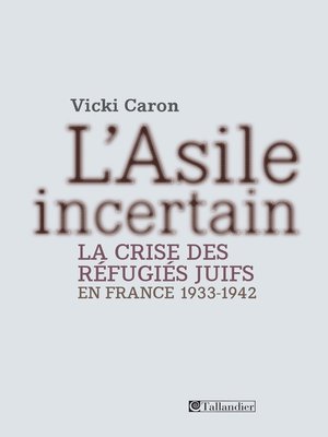 cover image of L'asile incertain